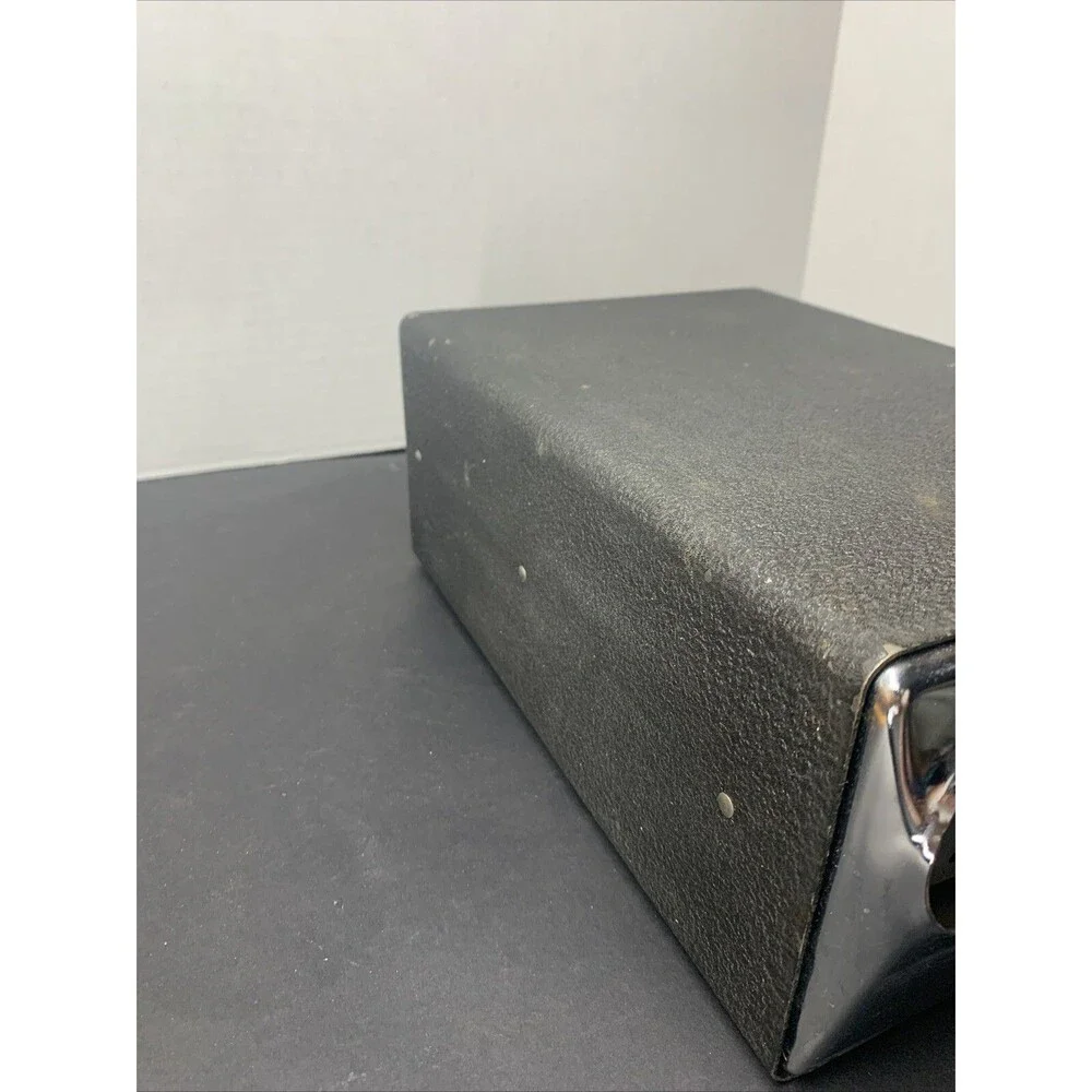 Old Vintage Marathon Napkin Holder Black & Chrome 1950s Diner Table